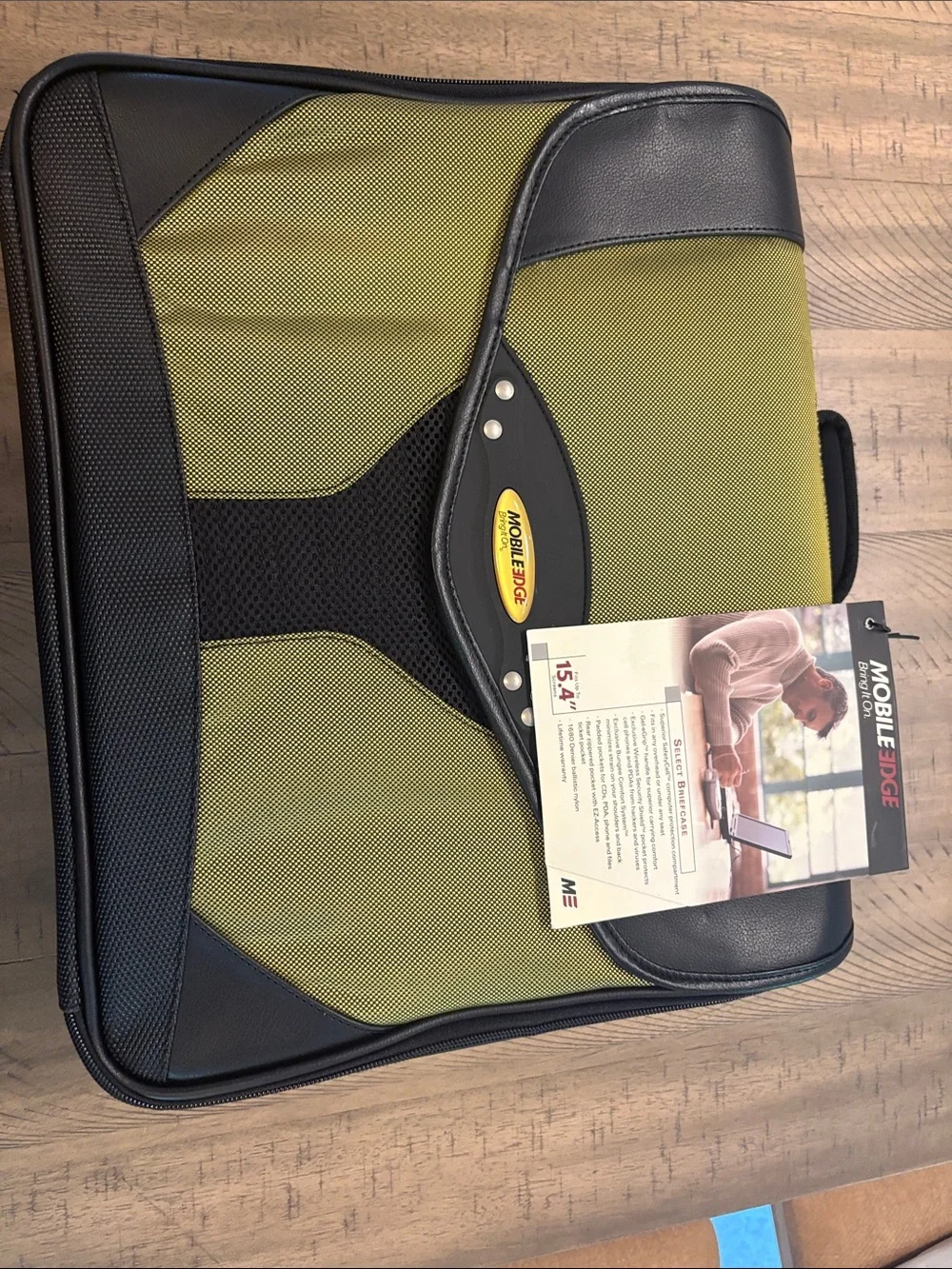 Mobile Edge Men's Laptop Bag - Gray and Olive
